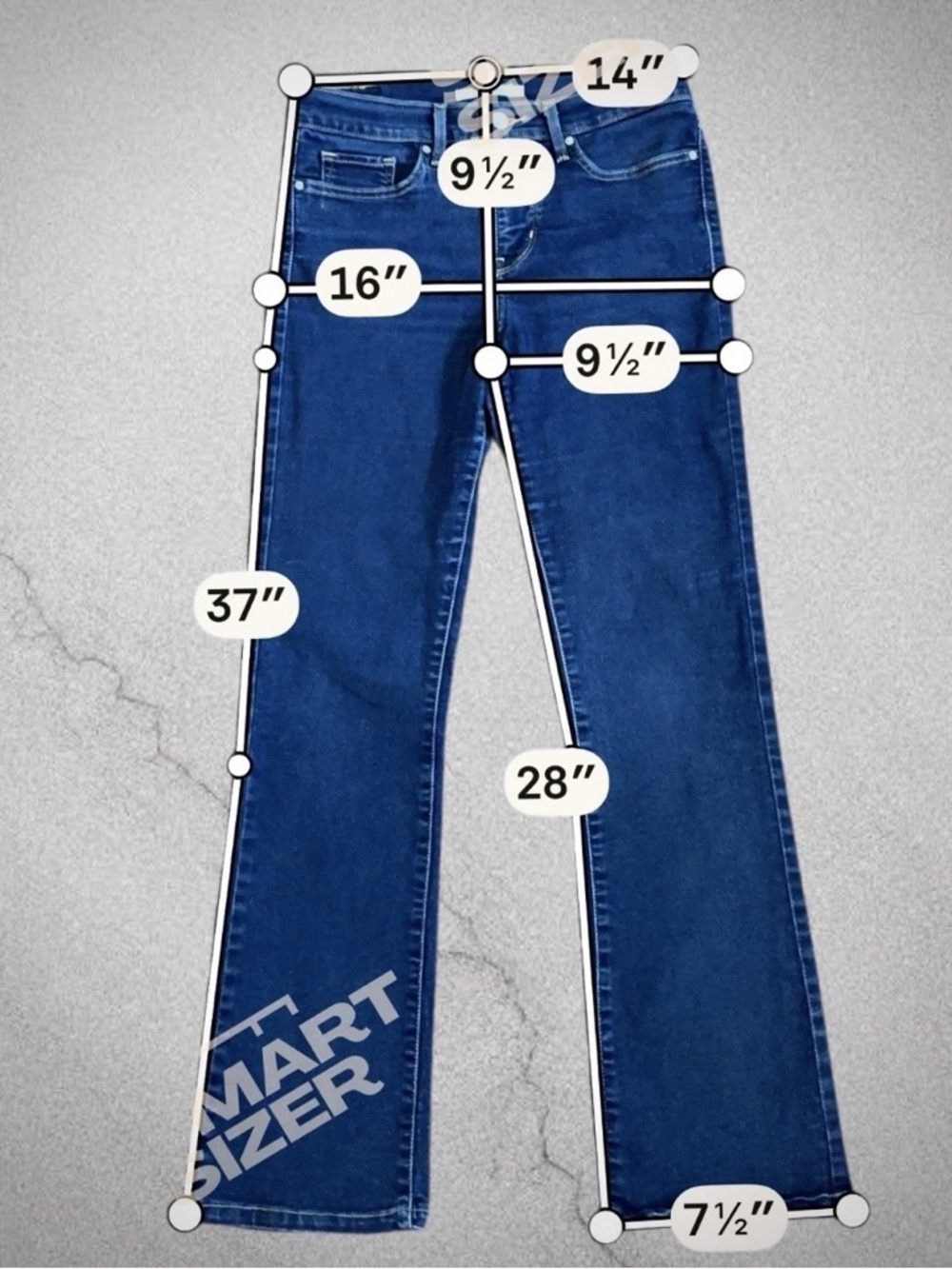 Levi’s 315 Shaping Bootcut Dark Wash Blue Jean Denim Size 28 Y2K 90s Western EUC - Picture 11 of 12